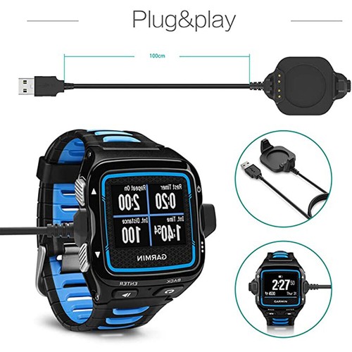 USB Charging Cable Power Lead Clip Charger Dock for Garmin Forerunner 920XT - Photo 8 sur 11