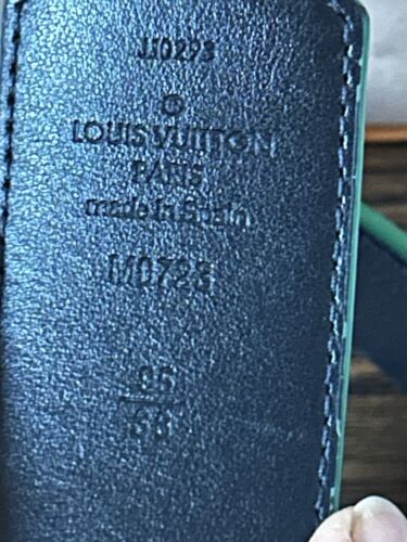Louis Vuitton Green LV Eclipse Monogram 40mm Reversible Belt Initials 95 38 - Picture 7 of 13