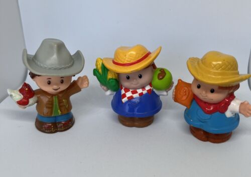 Ensemble de figurines de ferme marché Fisher Price Little People récolte agriculteurs lot jouet - Photo 1/14