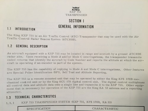King KXP-755 Transponder Install, Service & Parts manual - Picture 4 of 11