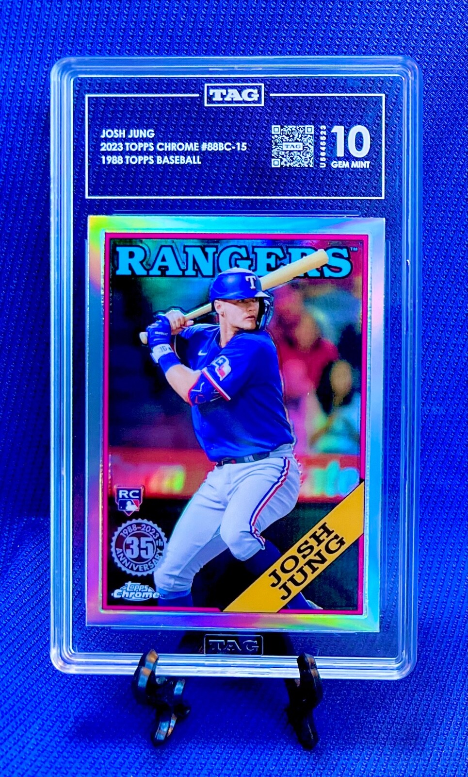 2023 Topps Chrome 1988 35th Anniversary JOSH JUNG RC 88BC-15 Rangers GEM MINT 10