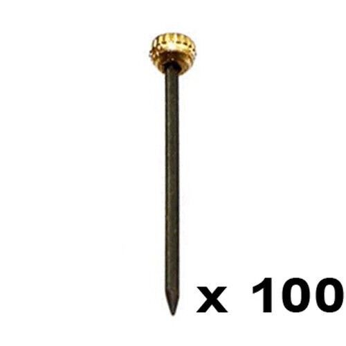 Brass Head Picture Pins Nail Photo Frame Hanging Headed Hardened Tack Steel Bulk - Picture 8 of 9
