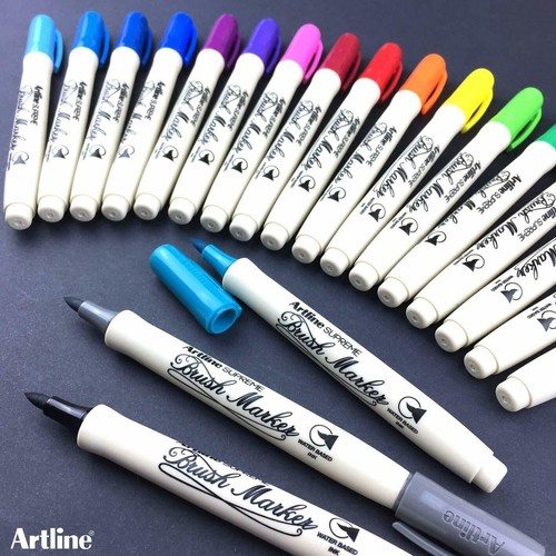 Artline Supreme Brush Marker Pen - Vivid Colours - Improved Stroke Accuracy - Picture 8 of 49