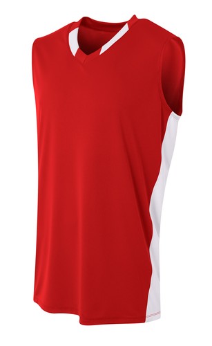 A4 Youth 4oz Micro Poly Interlock Sleeveless Backcourt Jersey NB2377 XS-XL - Picture 9 of 10