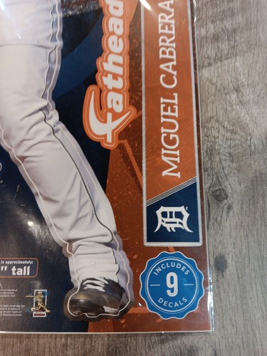 2017 Miguel Cabrera Fathead Teammate 8" X 17" Detroit Tigers 9 Decals Peel&Stick - Picture 4 of 7