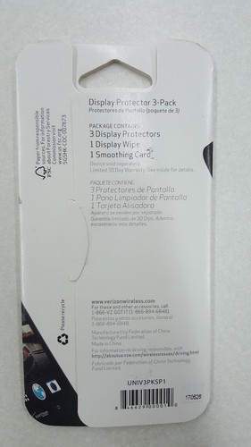 Verizon Display Protector 3-Pack fits Most Phones & Smartphones Anti Scratch - Picture 2 of 2
