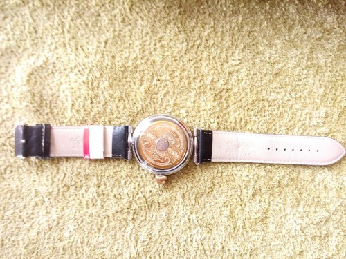 WORKING MARRIAGE HEBDOMAS RARE HORIZONTAL POCKET WATCH CONVERSION WRISTWATCH - Picture 6 of 12