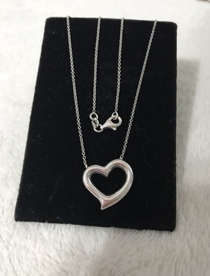 Gorgeous 14k White Gold Open Heart Pendant Necklace 17 Chain - 14k Open Heart Pendant Gorgeous 14k White Gold Open Heart Pendant Necklace 17 Chain - 14k Open Heart Pendant