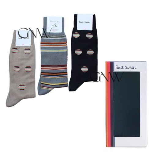 PAUL SMITH HOMBRE PAQUETE DE 3 CALCETINES ITALIA CON CAJA DE REGALO PS TALLA ÚNICA Antes £60 - Imagen 7 de 14