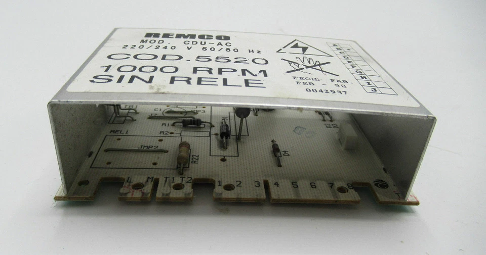 Control Electrónico INDESIT 860 REMCO MOD. CDU-AC COD. 5520 1000 RPM Foto 3 de 3