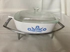 Vintage Corning Ware Blue Cornflower P-1-B,  1 qt Casserole with lid P-7-C