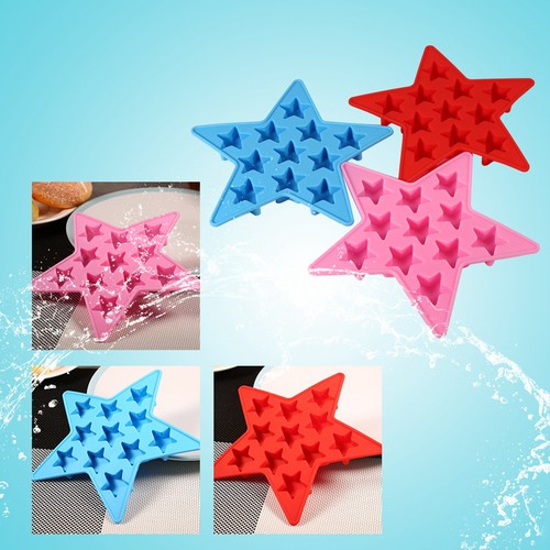 Five Star Shaped Cool Silicone Ice Cube Tray Freeze Mold Maker Tools For Club UK - Picture 6 of 13