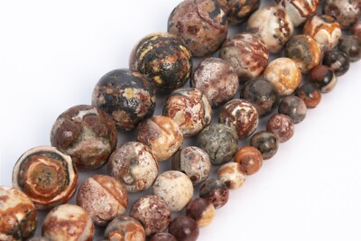 Natural Leopard Skin Jasper Beads AAA Round Gemstone Loose Beads 4/6/8/10MM