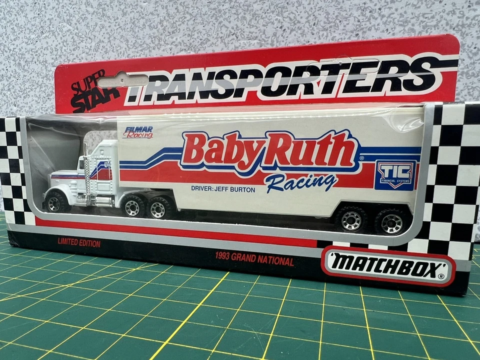 Baby Ruth Racing / Jeff Burton 1993 Matchbox Super Star Transporters NASCAR Foto 3 de 4