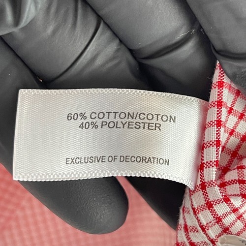 Cutter & Buck Red White Check Button-Down Shirt Mens Long Sleeve Cotton Size XL - Picture 10 of 12