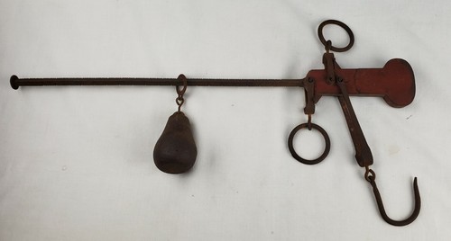 Antique Old Large Cast Iron Merchants Hanging Scale Arm Country General Store - Picture 2 of 10