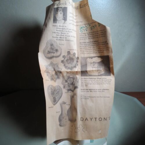 Jarrón Paros de porcelana firmado Belleek alrededor de 1995 - Imagen 8 de 20