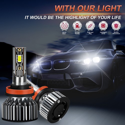 Combo de faros antiniebla altos bajos para Nissan Máxima 2016-2018 bombilla V2T 6000K - Imagen 8 de 14