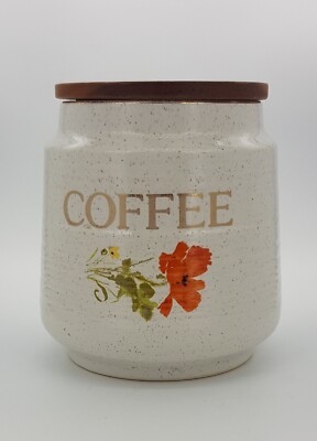 Seltene und eingestellte Mohnmuster Kernewek Keramik Cornwall Kaffeedose 