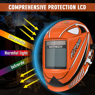 USA Solar Auto Darkening True Color Welding Helmet Mig Grinding Mask Large View