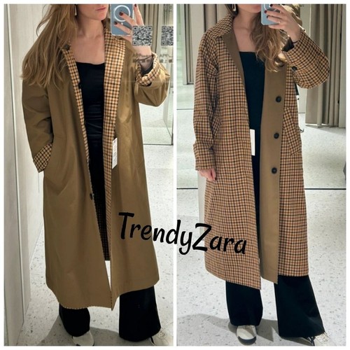 NEW ZARA SS25 ZW COLLECTION REVERSIBLE TRENCH COAT 3811/042/751 ALL SIZES