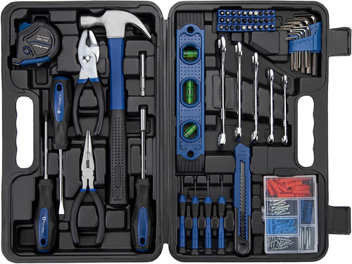 Versatile Hand Tool Set with Plastic Toolbox for Automotive Repairs - Blue - Picture 13 of 13