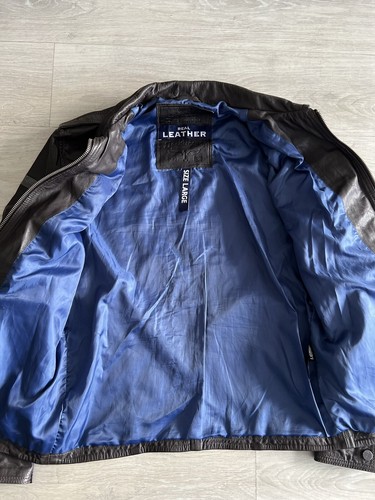 Superdry | HERO BENJAMIN | Leather Jacket Dark Brown Large Excellent Condition - Picture 8 of 9