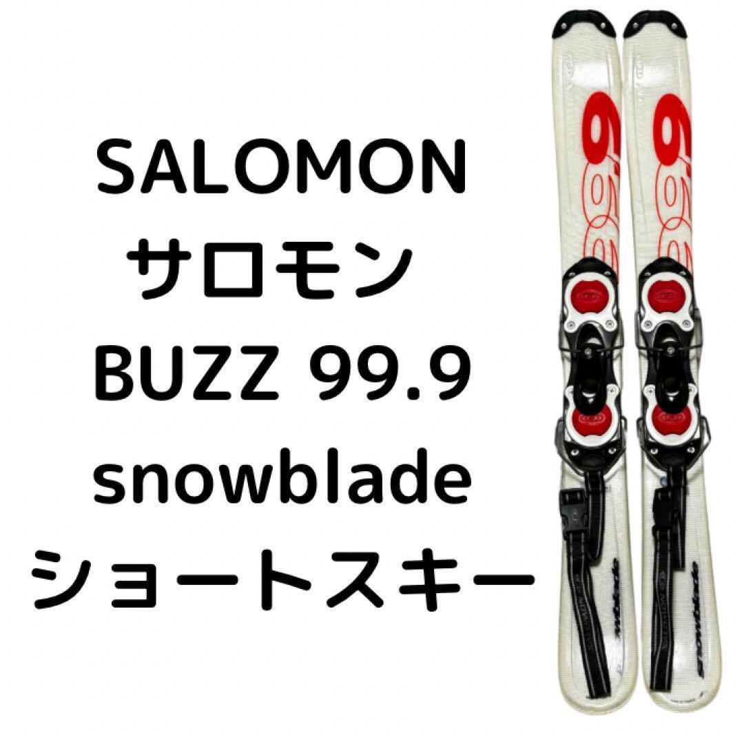 Salomon BUZZ 99.9 snowblade White Red Short skis Fun Ski Salomon BUZZ 99.9 snowblade White Red Short skis Fun Ski