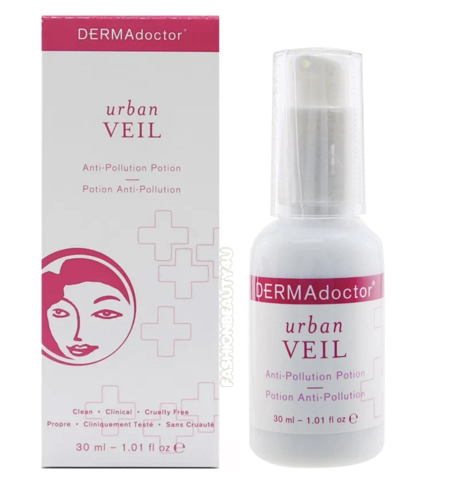 DERMAdoctor Urban Veil poción anticontaminación 30 ml/1,01 fl oz tamaño COMPLETO nuevo en caja sellado Foto 2 de 4