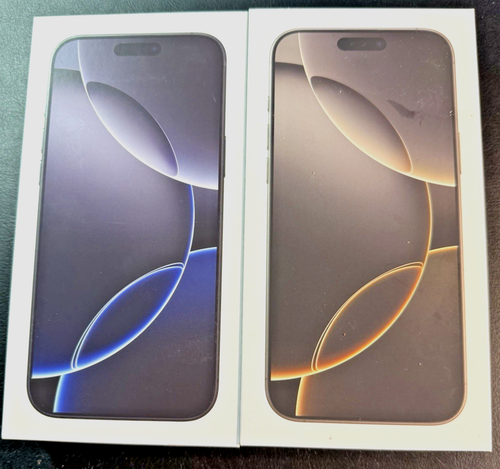DEUX - Apple iPhone 16 Pro Max d'origine / Boîte vide seule / état proche du neuf