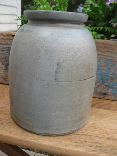 Antico gres crock grigio latte vernice 5 stencil blu calico top spedizione gratuita - Foto 5 di 13