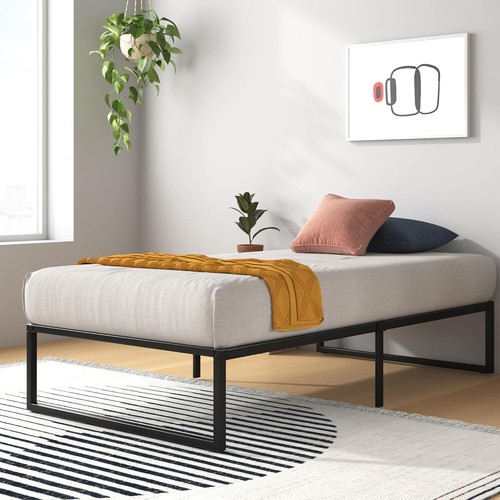 New Lorelei 14 Inch Metal Platform Bed Frame, Steel Slat Support, No Box S - Picture 3 of 5