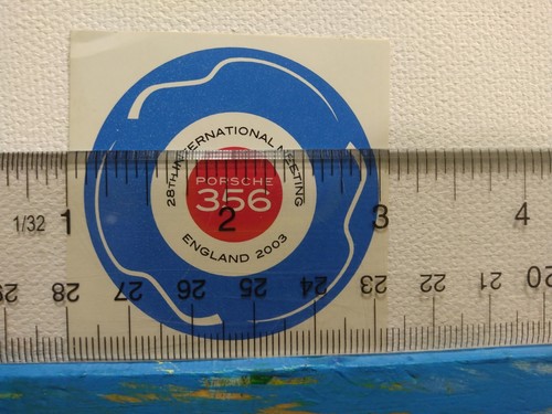 RARE PORSCHE 356 28TH International Meeting England 2003 Decal/Sticker - Picture 4 of 6