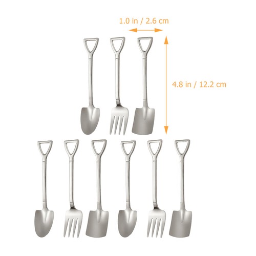 9 Stück Schaufel und Löffel Servierbesteck Deko Dessertlöffel - Bild 10 von 12
