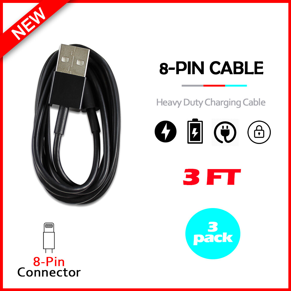 3x Cavo USB Lightning Fenzer 1 Metro Per IPhone 13 / 13 Mini / 13 Pro / 13 Pro Max