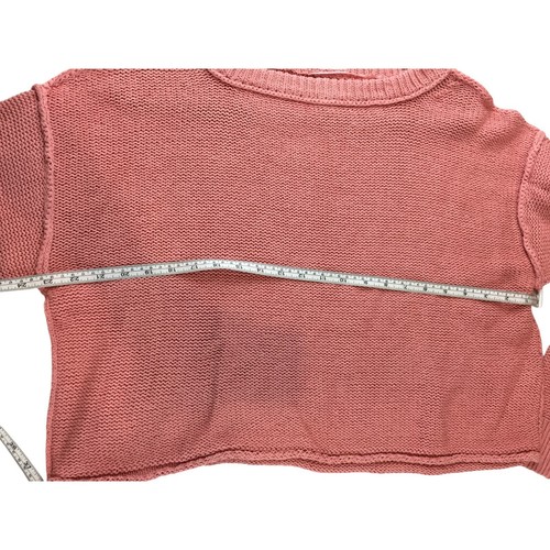 Neu mit Etikett Free People Rosetta Pullover Crop Sweater rosa Gr. M Langarm U-Boot-Ausschnitt - Bild 9 von 10