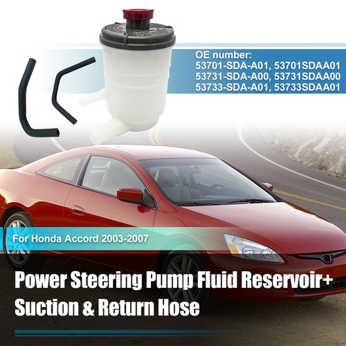 Fits For Honda Accord 2003-2007 Power Steering Pump Reservoir Tank & Hoses Kit - Bild 1 von 11