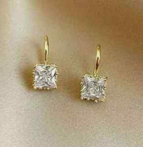 1.50Ct Certified Lab Grown Diamond Drop Dangle Earring Solid 14K Yellow Gold - Picture 2 of 12