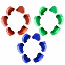 6PCS Rubber Dental Lab Silicone Plaster Model Former Base Molds Tray S,M,L Size