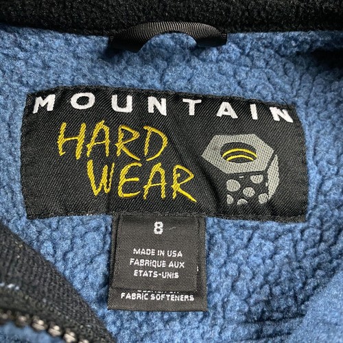 Mountain Hardwear Jacket Boys 8 Yrs Blue Fleece Full Zip Outdoors Vintage Kids - Picture 3 of 9