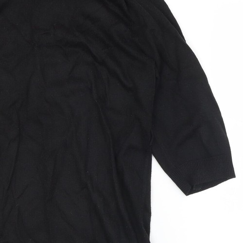 Papaya Womens Black Roll Neck Acrylic Blend Jumper Size 14 - Missing belt - Picture 10 of 12