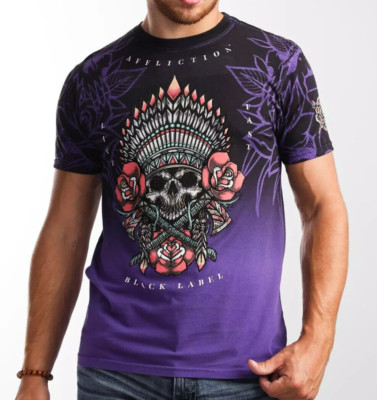 Affliction Black Label Men's  THUNDER SKY  Premium S/Sleeve Shirt; SMALL NWT