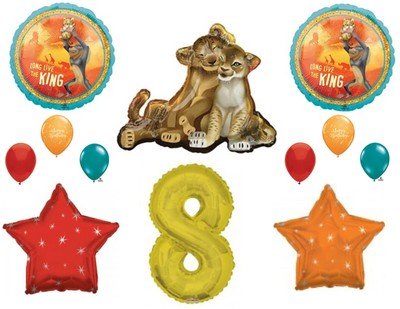 Lion King Balloons 8th Happy Birthday Party Decorations Supplies Simba Nala