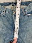 Blue Karen Kane Lifestyle jeans, 6 stretch, light wash, with front pockets, button closure, and belt loops.