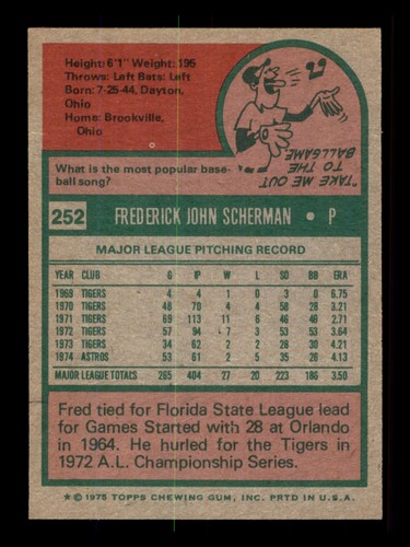 1975 TOPPS BASEBALL 176 TO 340 / SEE DROP DOWN MENU FOR CARD YOU WILL RECEIVE. - Picture 132 of 270