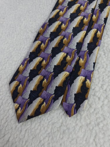 Cocktail Collection Wine Under a Microscope Purple Abstract Mens Tie 3.75"x58" - Picture 1 of 9