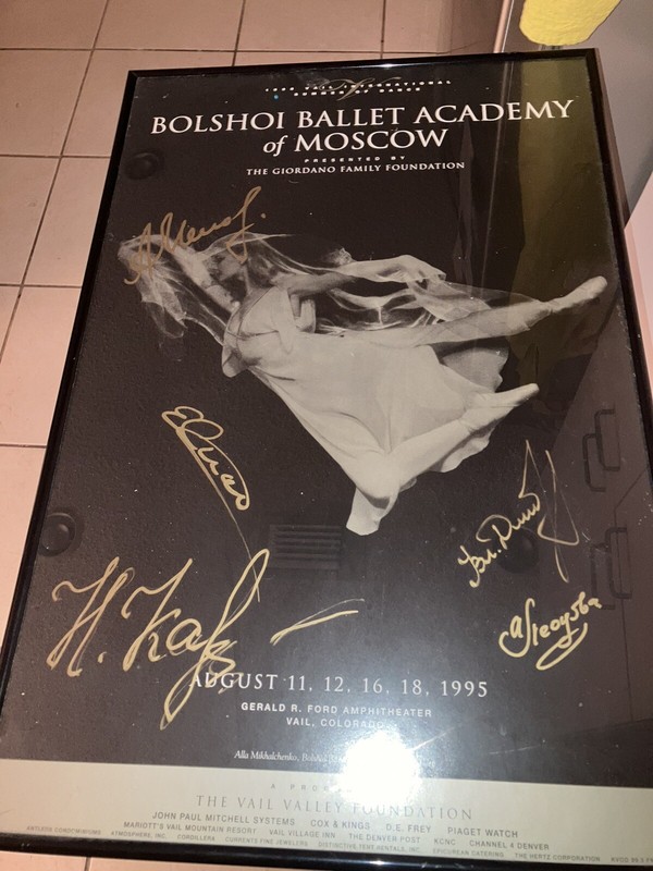 Signed 1995 Vail International Summer Of Dance Bolshoi Ballet Academy Of Moscow