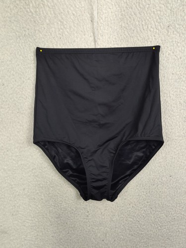 Lands End Women Swimwear 8 Black Nylon Blend High Waisted Bikini Swim Bottoms