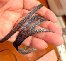 vintage metallic silver pewter 1/4" tape trim 1yd made in France