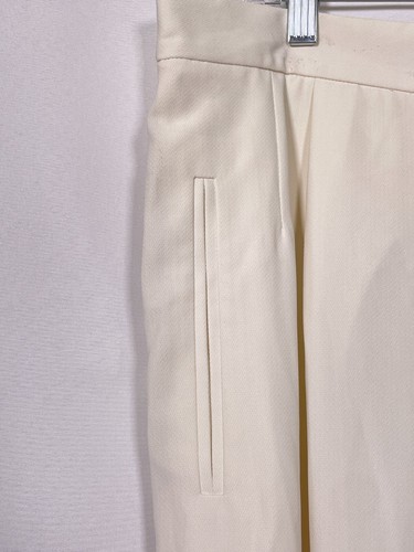 Peter Nygard Spectator Row Wide Leg Crop High Rise Cream Pants Women's 18 NWT - Picture 3 of 12